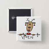 Vixen-Ren-T-Shirts und Geschenke Button (Vorne & Hinten)