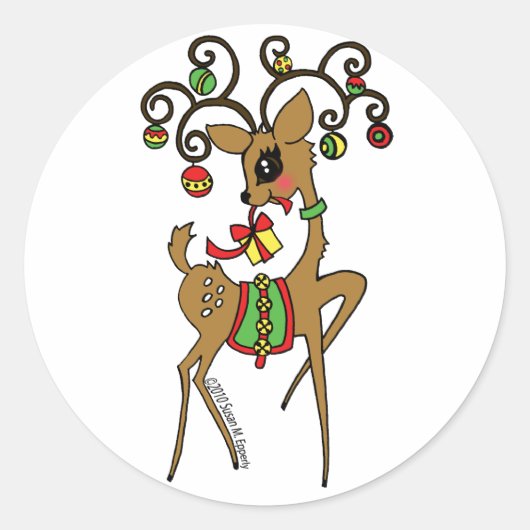 Vixen Runder Aufkleber (Vorderseite)