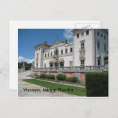 Vizcaya, Miami Flordia Postkarte (Vorne/Hinten)
