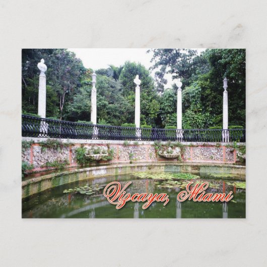Vizcaya Museum and Gardens, Miami, Florida Postkarte (Vorderseite)