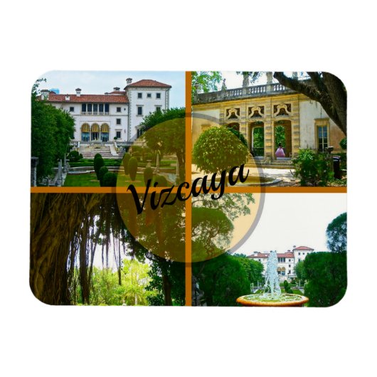 Vizcaya Museum und Botanischer Garten Miami Florid Magnet (Horizontal)