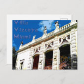 Vizcaya-Plakat Postkarte (Vorne/Hinten)