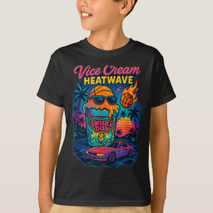 Vize-Eis-Hitzewelle-retro-miami-Eiscreme-florida T-Shirt