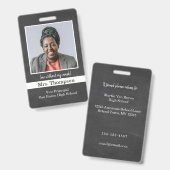 Vize-Foto-ID-Abzeichen für Schulen Ausweis (Front & Back)