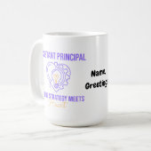 Vizedirektor Strategie trifft Herz Design Kaffeetasse (Vorderseite Links)