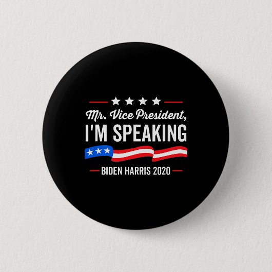 Vizepräsident Ich spreche über 2020 Button (Vorderseite)