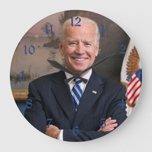 Vizepräsident Joe Biden während der Präsidentschaf Große Wanduhr (Vorderseite)