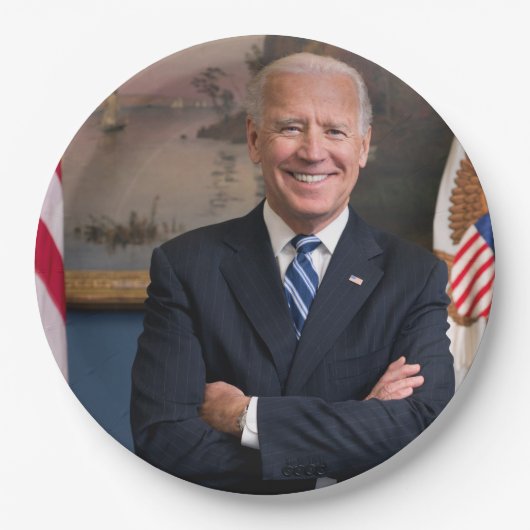 Vizepräsident Joe Biden während der Präsidentschaf Pappteller (Vorderseite)