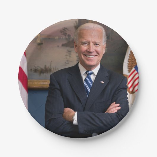 Vizepräsident Joe Biden während der Präsidentschaf Pappteller (Vorderseite)