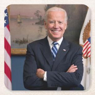 Vizepräsident Joe Biden während der Präsidentschaf Rechteckiger Pappuntersetzer