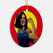 Vizepräsident Kamala Harris als Rosie Keramik Ornament (Rechts)