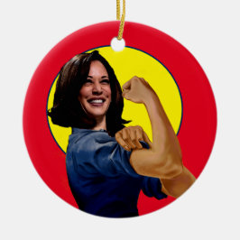 Vizepräsident Kamala Harris als Rosie Keramik Ornament