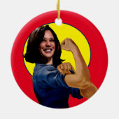 Vizepräsident Kamala Harris als Rosie Keramik Ornament (Hinten)