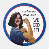 Vizepräsident Kamala Harris als Rosie Magnet (Vorne)