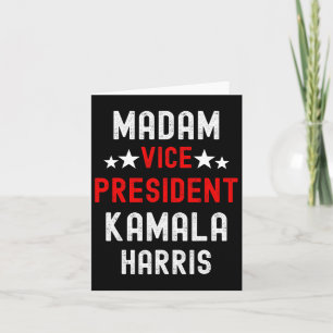 Vizepräsident Kamala Harris Feministisches Shirt. Karte