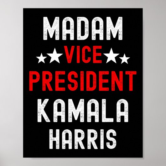 Vizepräsident Kamala Harris Feministisches Shirt.  Poster (Vorne)