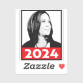 Vizepräsident Kamala Harris Graffiti Portrait Aufkleber (Blatt)