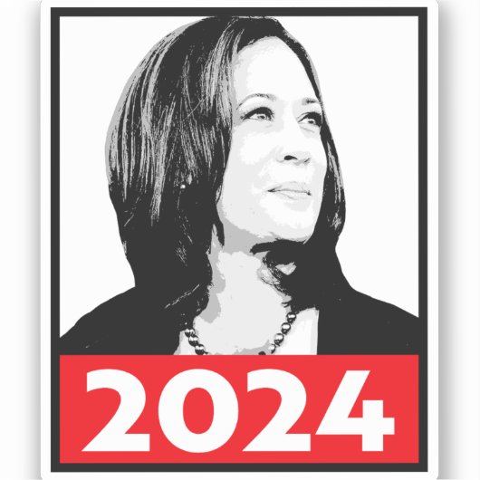 Vizepräsident Kamala Harris Graffiti Portrait Aufkleber (Vorderseite)