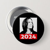 Vizepräsident Kamala Harris Graffiti Portrait Button (Vorne & Hinten)