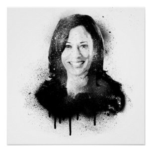 Vizepräsident Kamala Harris Graffiti Portrait Poster
