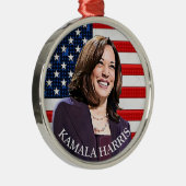 Vizepräsident Kamala Harris Keepake Souvenir Ornament Aus Metall (Rechts)