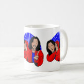 Vizepräsident kamala harris meme lustig kaffeetasse (VorderseiteRechts)