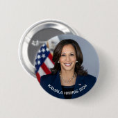 Vizepräsident Kamala Harris Offiziell Portrait Button (Vorne & Hinten)