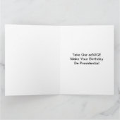 Vizepräsident Kamala Harris Portrait Birthday Karte (Innenseite)