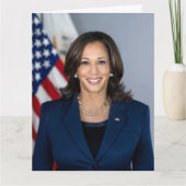 Vizepräsident Kamala Harris Portrait Birthday Karte (Vorderseite)