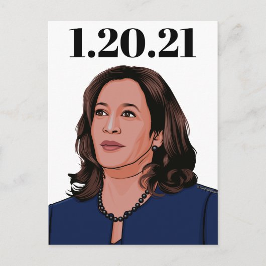 Vizepräsident Kamala Harris Postkarte (Vorderseite)