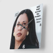 VIZEPRÄSIDENT KAMALA HARRIS QUADRATISCHE WANDUHR (Winkel)