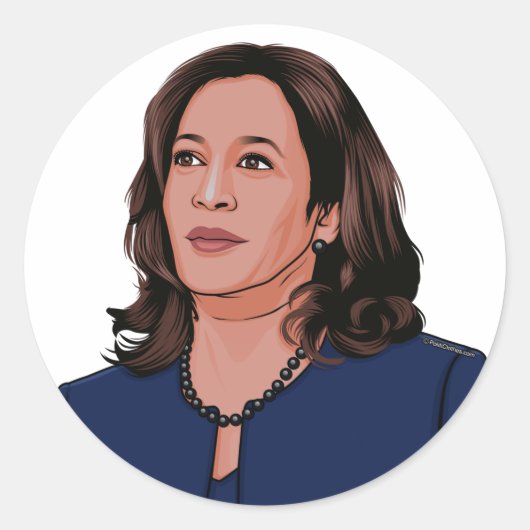 Vizepräsident Kamala Harris Runder Aufkleber (Vorderseite)