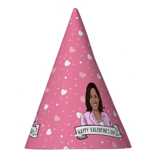 Vizepräsident Kamala Harris Valentine's Day Partyhütchen (Rechts)