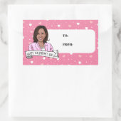 Vizepräsident Kamala Harris Valentine's Day Rechteckiger Aufkleber (Tasche)