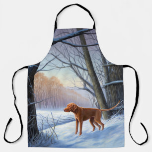 Vizla Lass es schneien Weihnachten Schürze