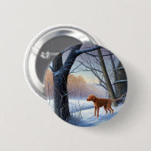 Vizla Let It Snow Weihnachten Button (Vorne & Hinten)
