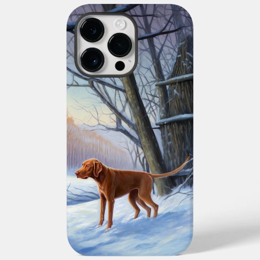 Vizla Let It Snow Weihnachten Case-Mate iPhone Hülle (Rückseite)