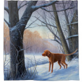 Vizla Let It Snow Weihnachten Duschvorhang (Vorderseite)