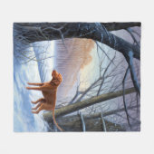 Vizla Let It Snow Weihnachten Fleecedecke (Vorderseite (Horizontal))