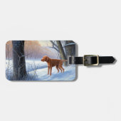 Vizla Let It Snow Weihnachten Gepäckanhänger (Vorderseite horizontal)