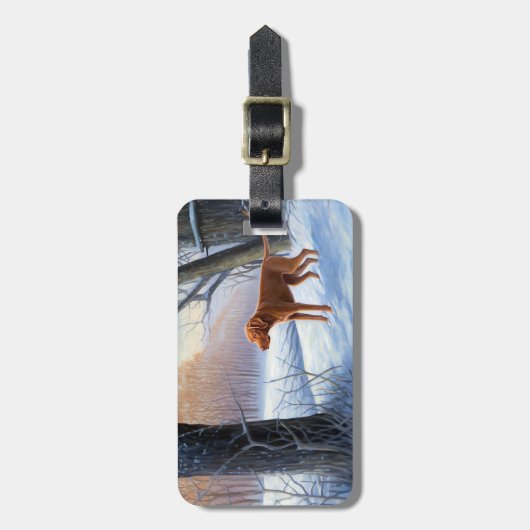 Vizla Let It Snow Weihnachten Gepäckanhänger (Vorderseite vertikal)