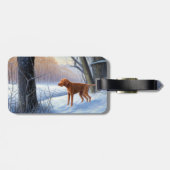 Vizla Let It Snow Weihnachten Gepäckanhänger (Rückseite horizontal)