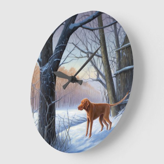 Vizla Let It Snow Weihnachten Große Wanduhr (Winkel)