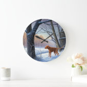 Vizla Let It Snow Weihnachten Große Wanduhr (Zuhause)