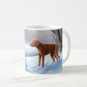 Vizla Let It Snow Weihnachten Kaffeetasse (VorderseiteRechts)