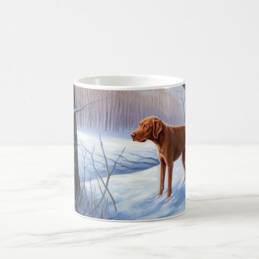 Vizla Let It Snow Weihnachten Kaffeetasse (Mittel)