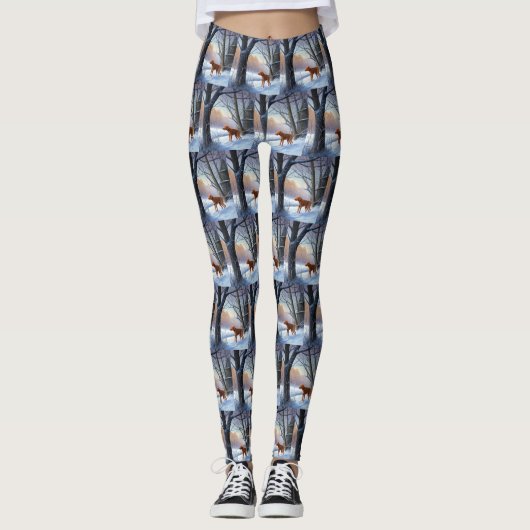 Vizla Let It Snow Weihnachten Leggings (Vorderseite)