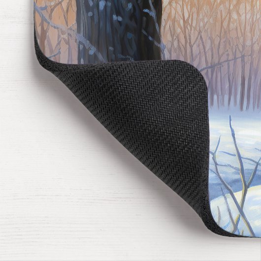 Vizla Let It Snow Weihnachten Mousepad (Ecke)