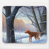 Vizla Let It Snow Weihnachten Mousepad (Vorne)