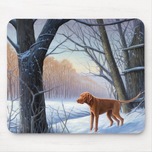 Vizla Let It Snow Weihnachten Mousepad (Vorne)